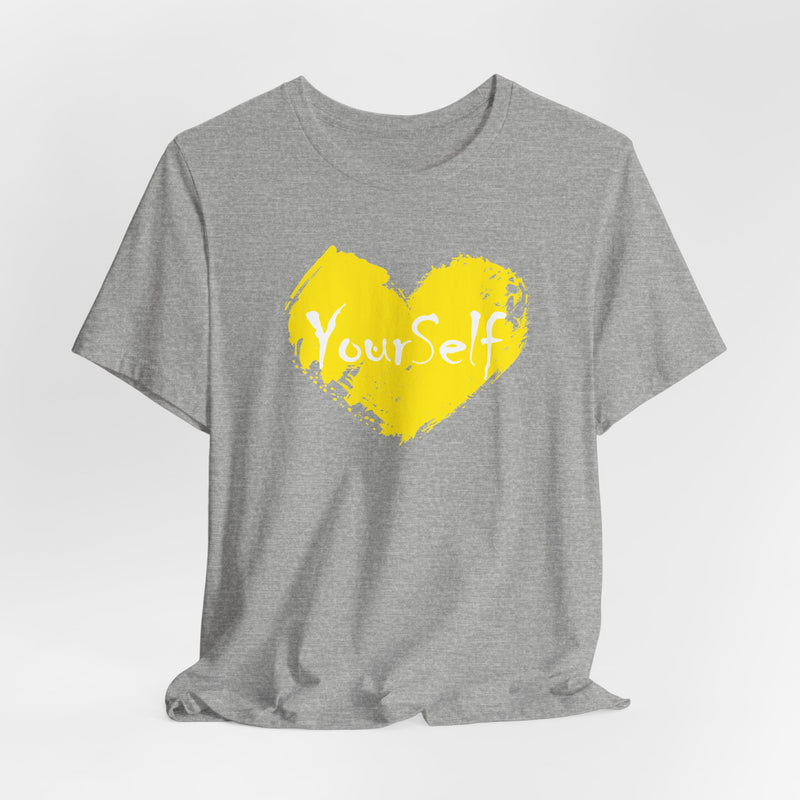 Load image into Gallery viewer, Yellow - Love Yourself Short Sleeve Tee
