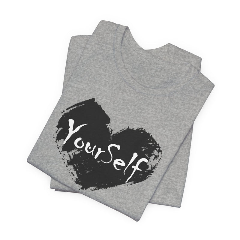 Load image into Gallery viewer, Black  - Love Yourself Short Sleeve Tee
