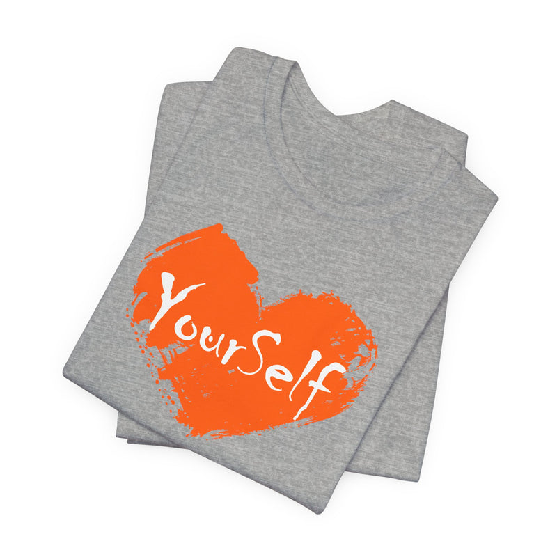 Load image into Gallery viewer, Orange - Love Yourself Short Sleeve Tee
