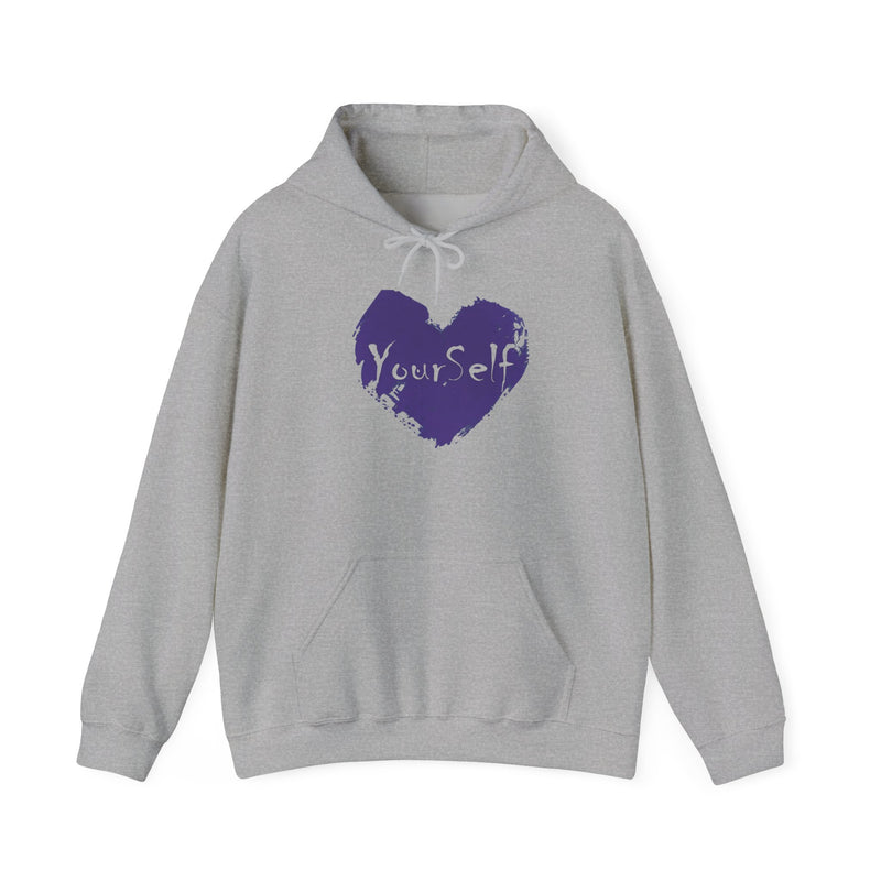 Load image into Gallery viewer, Purple - Love Yourself Hooded Sweatshirt
