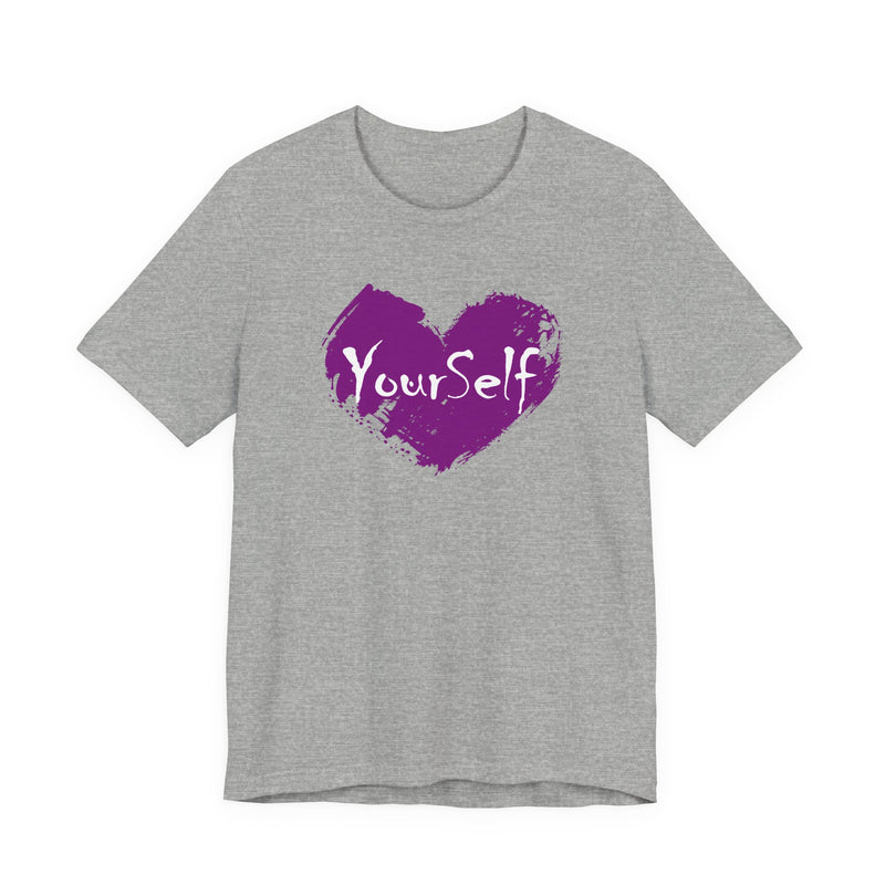 Load image into Gallery viewer, Purple - Love Yourself Short Sleeve Tee
