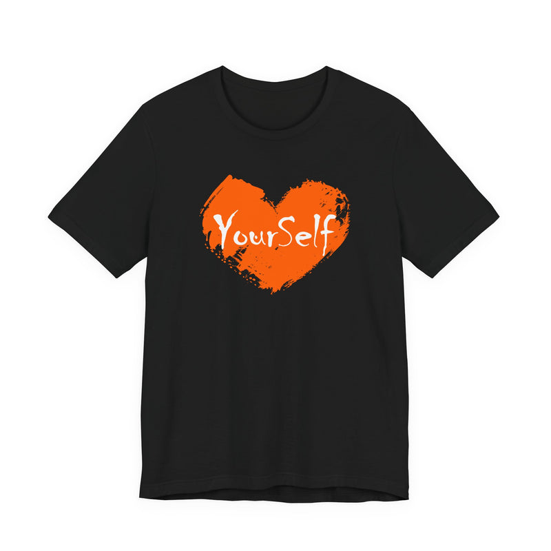 Load image into Gallery viewer, Orange - Love Yourself Short Sleeve Tee

