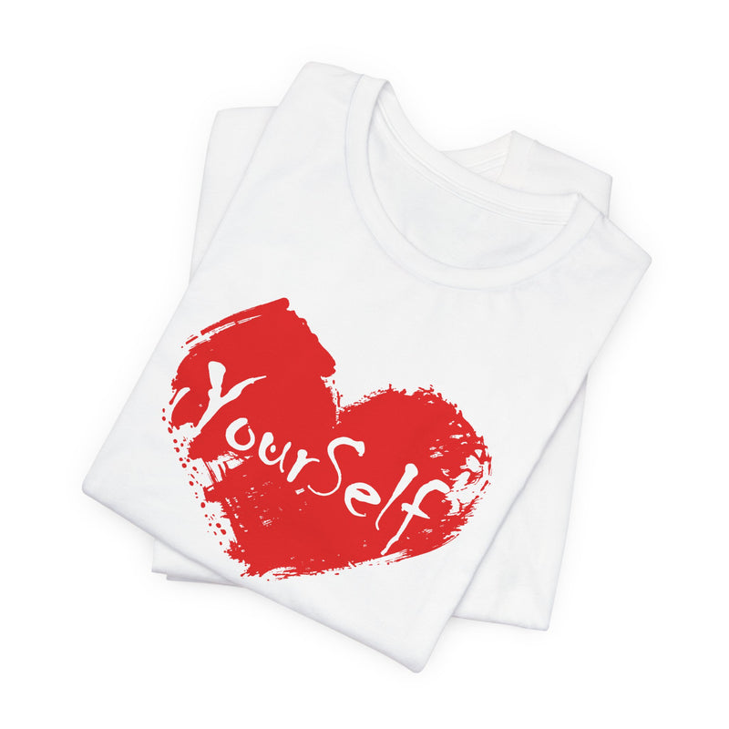 Load image into Gallery viewer, Red - Love Yourself Short Sleeve Tee
