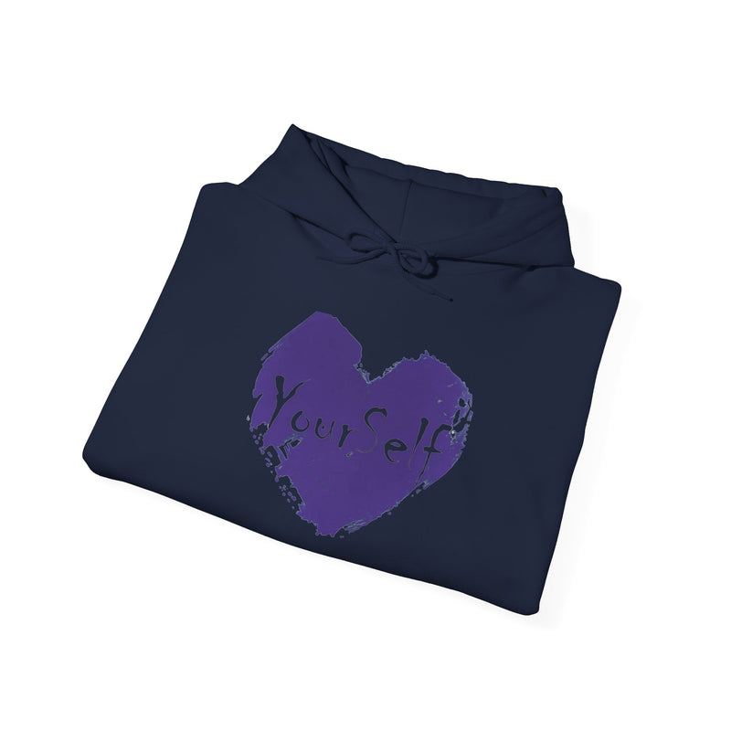 Load image into Gallery viewer, Purple - Love Yourself Hooded Sweatshirt
