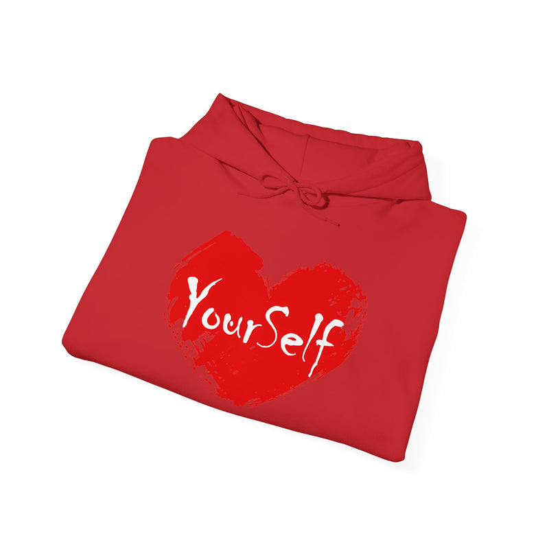 Load image into Gallery viewer, Red - Love Yourself Hooded Sweatshirt
