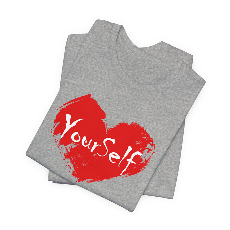 Load image into Gallery viewer, Red - Love Yourself Short Sleeve Tee
