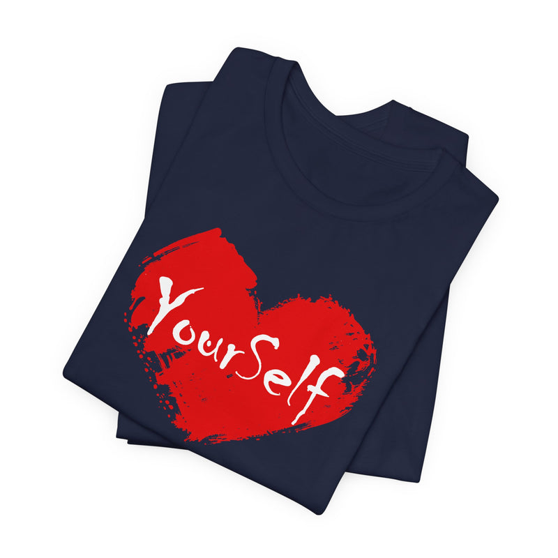 Load image into Gallery viewer, Red - Love Yourself Short Sleeve Tee
