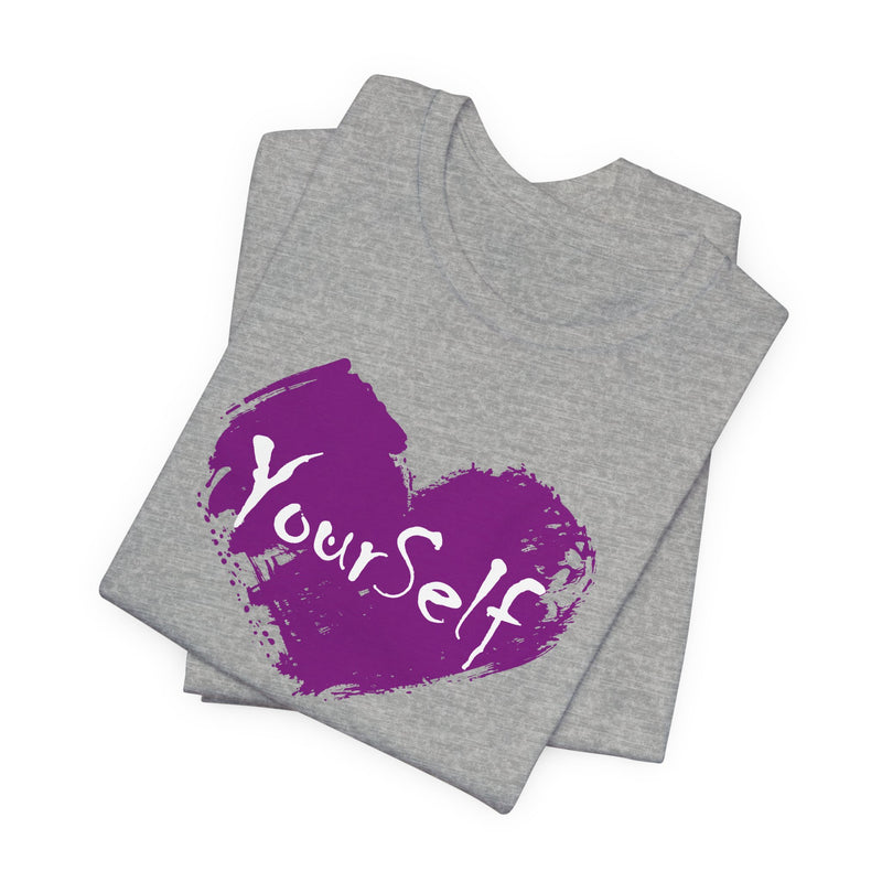 Load image into Gallery viewer, Purple - Love Yourself Short Sleeve Tee

