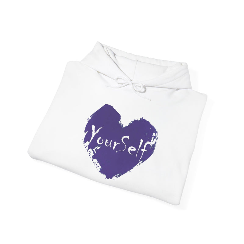 Load image into Gallery viewer, Purple - Love Yourself Hooded Sweatshirt
