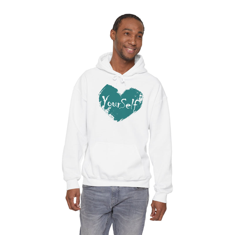 Load image into Gallery viewer, Teal - Love Yourself Hooded Sweatshirt

