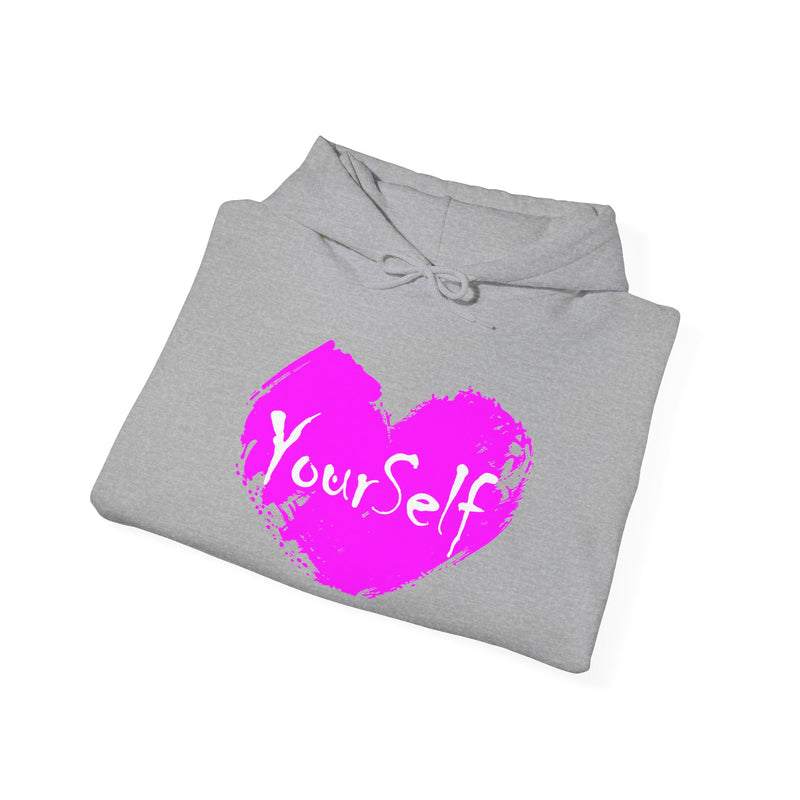 Load image into Gallery viewer, Pink - Love Yourself Hooded Sweatshirt
