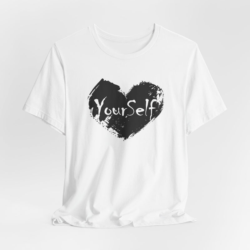Load image into Gallery viewer, Black  - Love Yourself Short Sleeve Tee
