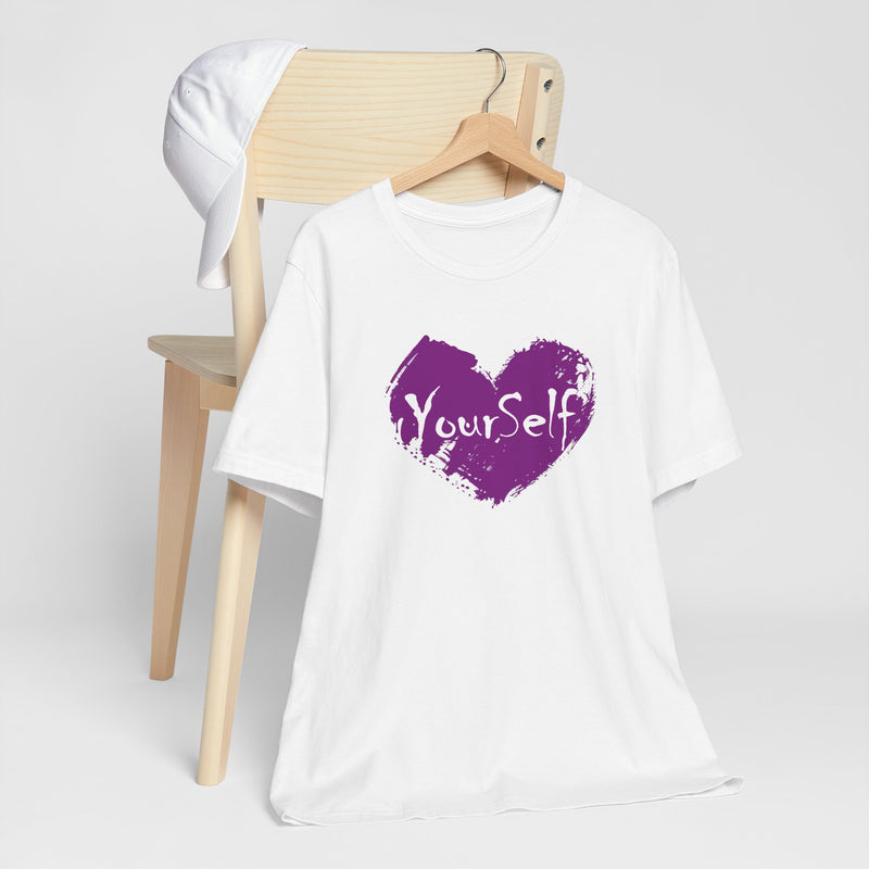 Load image into Gallery viewer, Purple - Love Yourself Short Sleeve Tee
