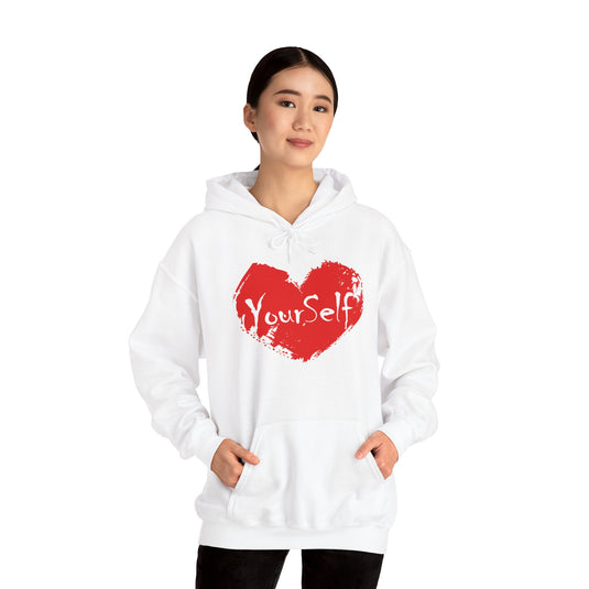 Red - Love Yourself Hooded Sweatshirt