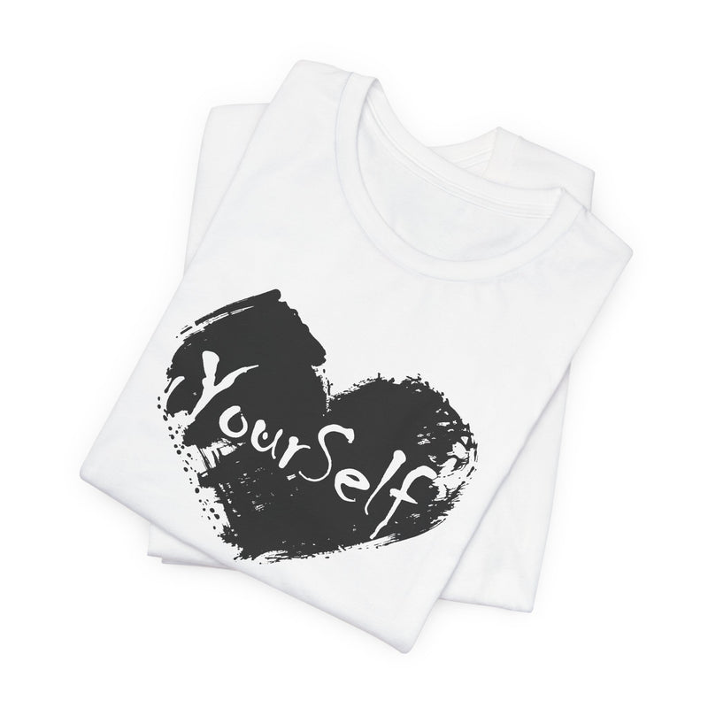 Load image into Gallery viewer, Black  - Love Yourself Short Sleeve Tee
