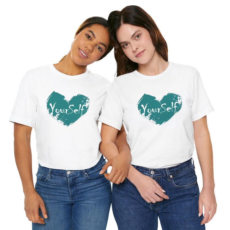 Load image into Gallery viewer, Teal Green - Love Yourself Short Sleeve Tee
