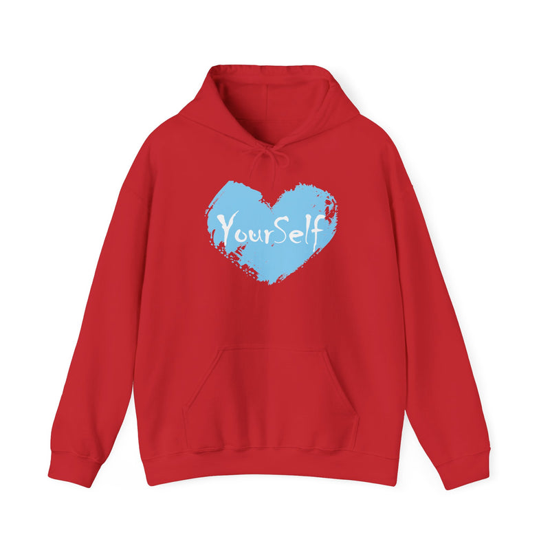 Load image into Gallery viewer, Powder Blue - Love Yourself Hooded Sweatshirt
