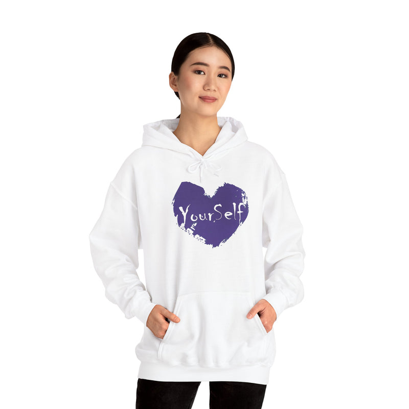 Load image into Gallery viewer, Purple - Love Yourself Hooded Sweatshirt
