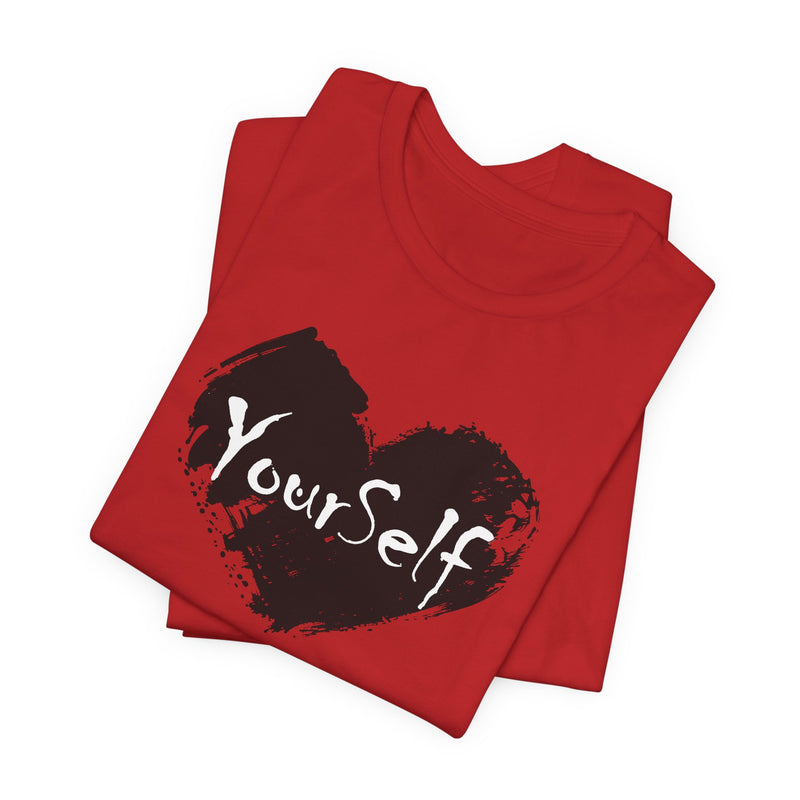 Load image into Gallery viewer, Black  - Love Yourself Short Sleeve Tee
