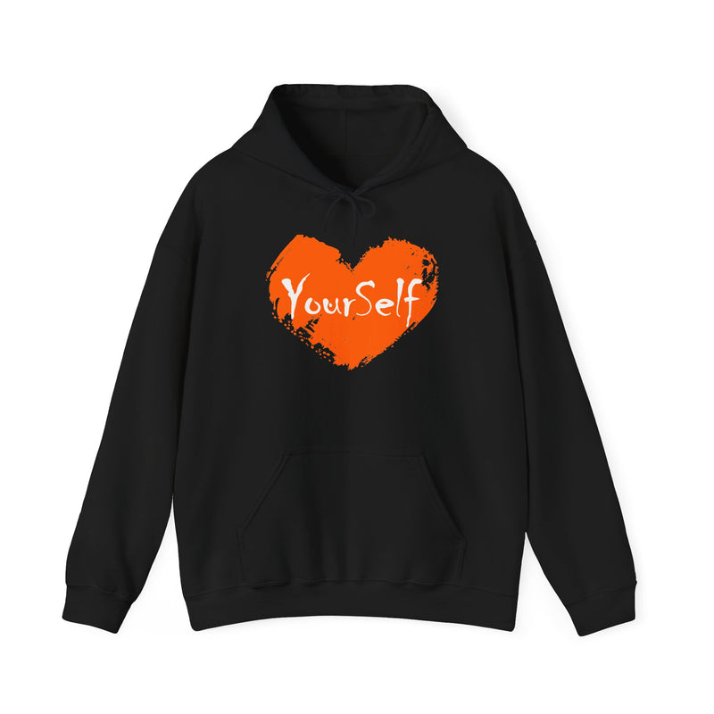 Load image into Gallery viewer, Orange - Love Yourself Hooded Sweatshirt
