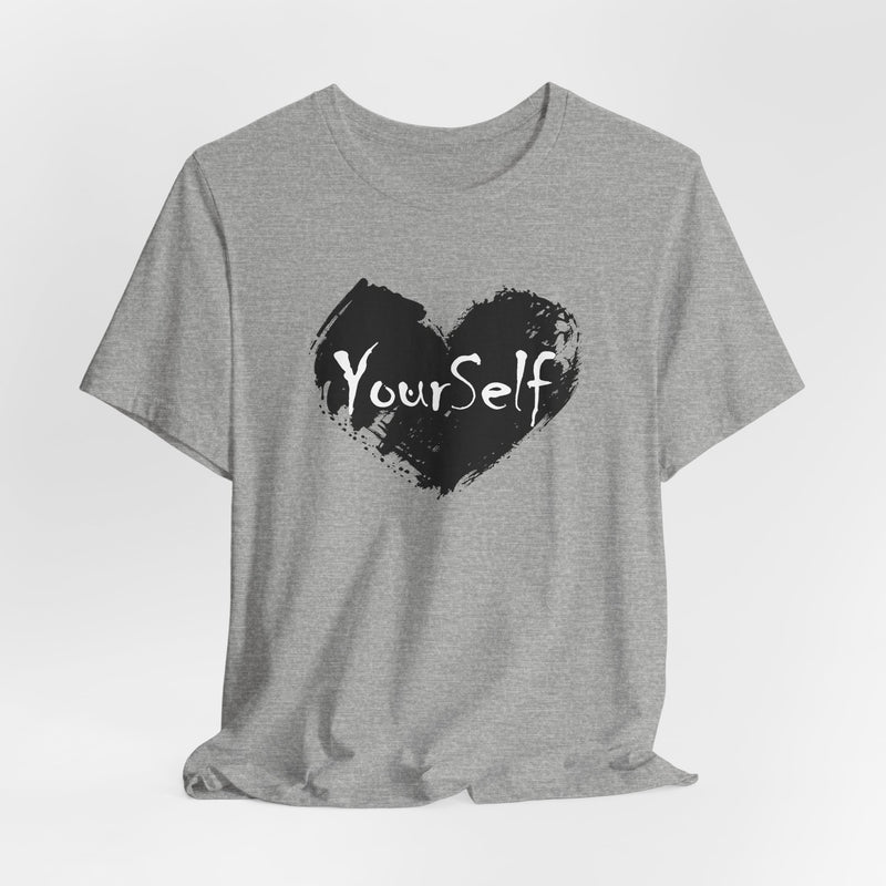 Load image into Gallery viewer, Black  - Love Yourself Short Sleeve Tee
