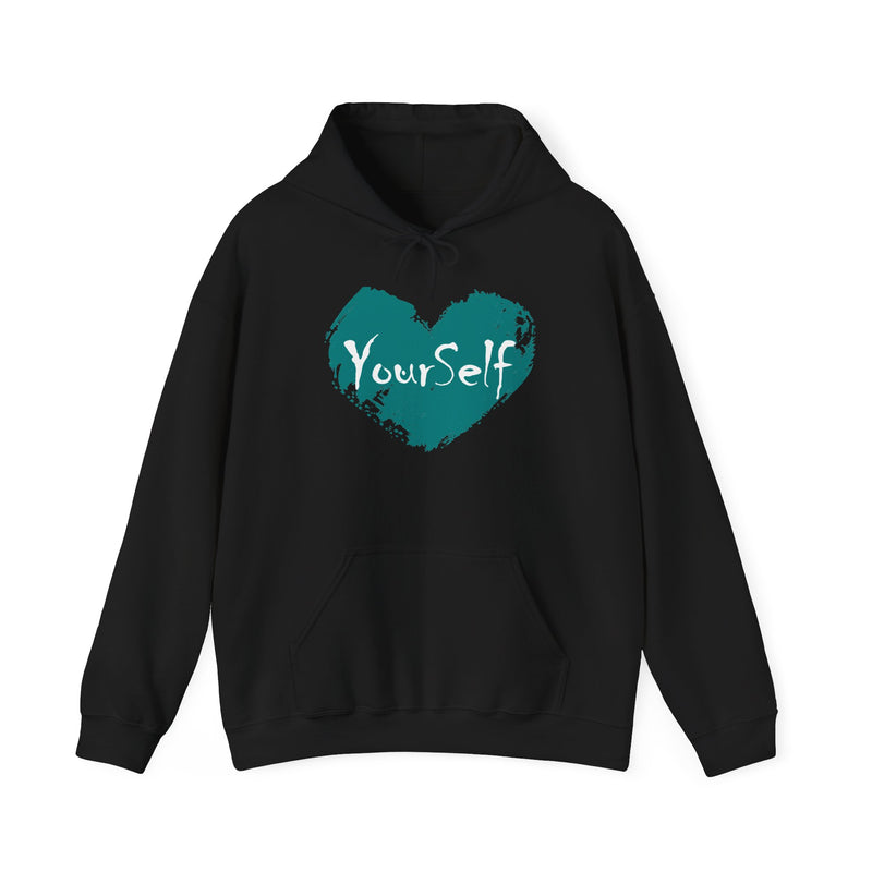 Load image into Gallery viewer, Teal - Love Yourself Hooded Sweatshirt

