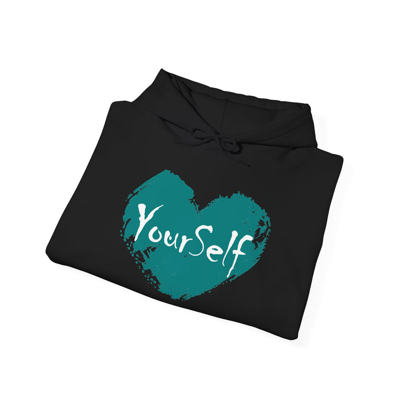 Load image into Gallery viewer, Teal - Love Yourself Hooded Sweatshirt
