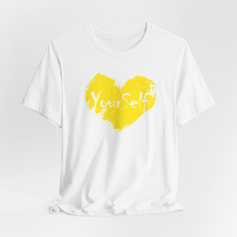 Load image into Gallery viewer, Yellow - Love Yourself Short Sleeve Tee
