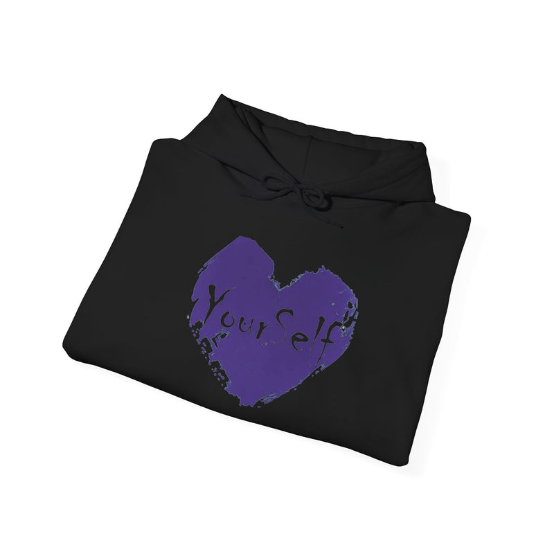 Load image into Gallery viewer, Purple - Love Yourself Hooded Sweatshirt
