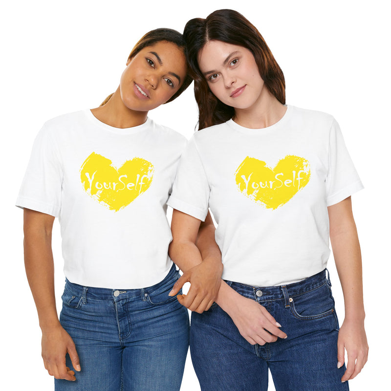 Load image into Gallery viewer, Yellow - Love Yourself Short Sleeve Tee

