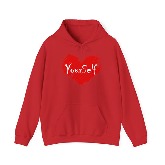 Red - Love Yourself Hooded Sweatshirt