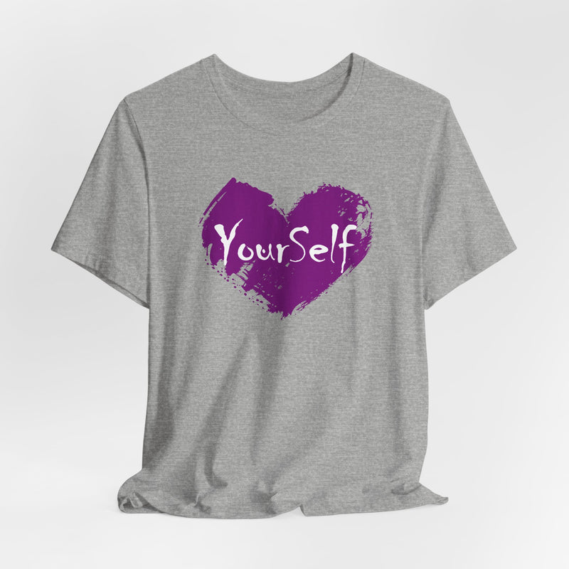 Load image into Gallery viewer, Purple - Love Yourself Short Sleeve Tee
