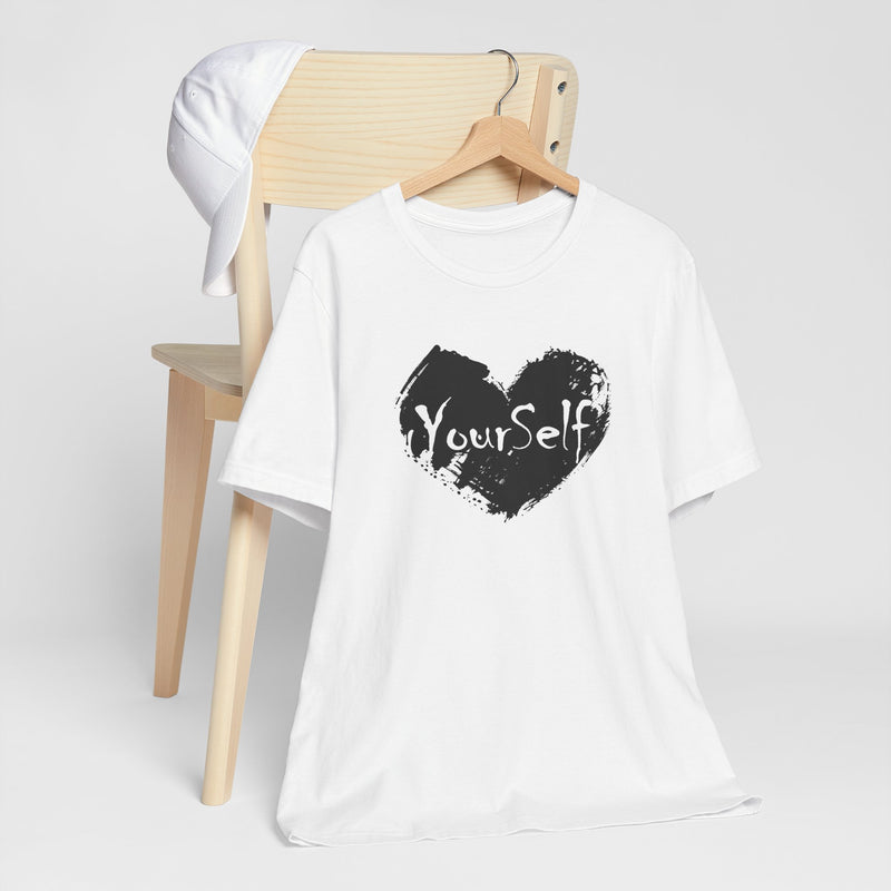 Load image into Gallery viewer, Black  - Love Yourself Short Sleeve Tee

