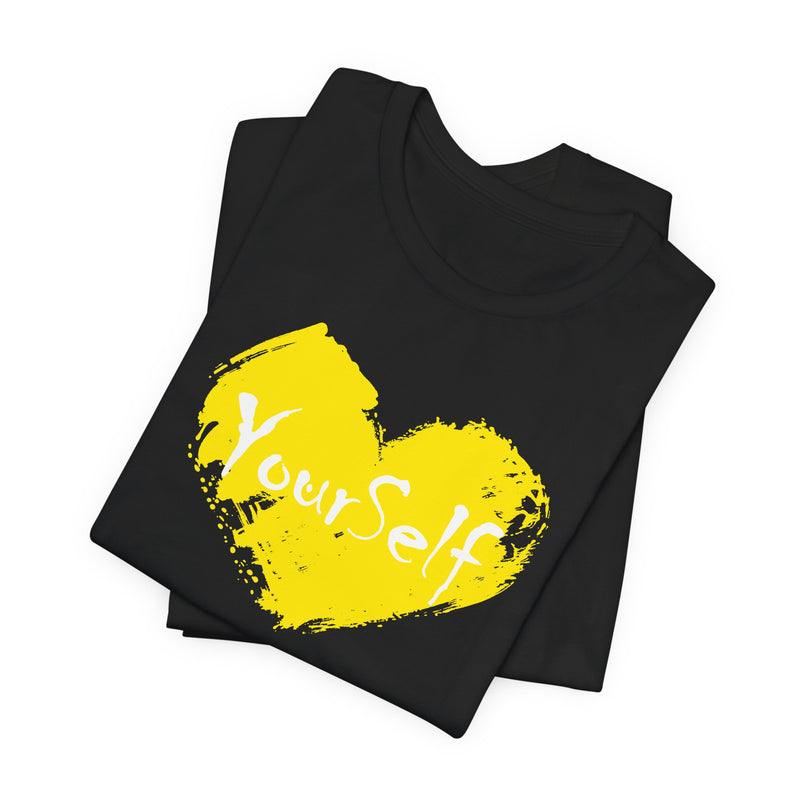 Load image into Gallery viewer, Yellow - Love Yourself Short Sleeve Tee
