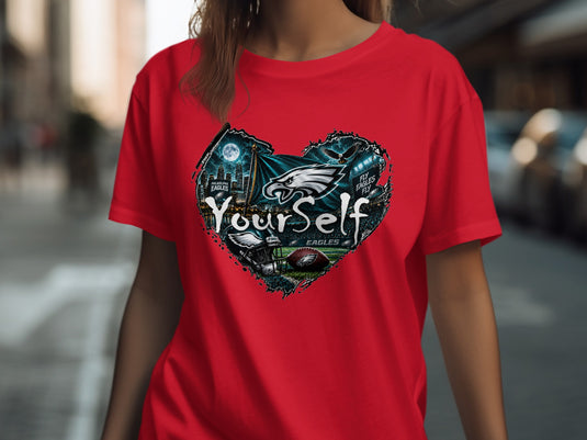 Philadelphia Eagles heart graphic with 
