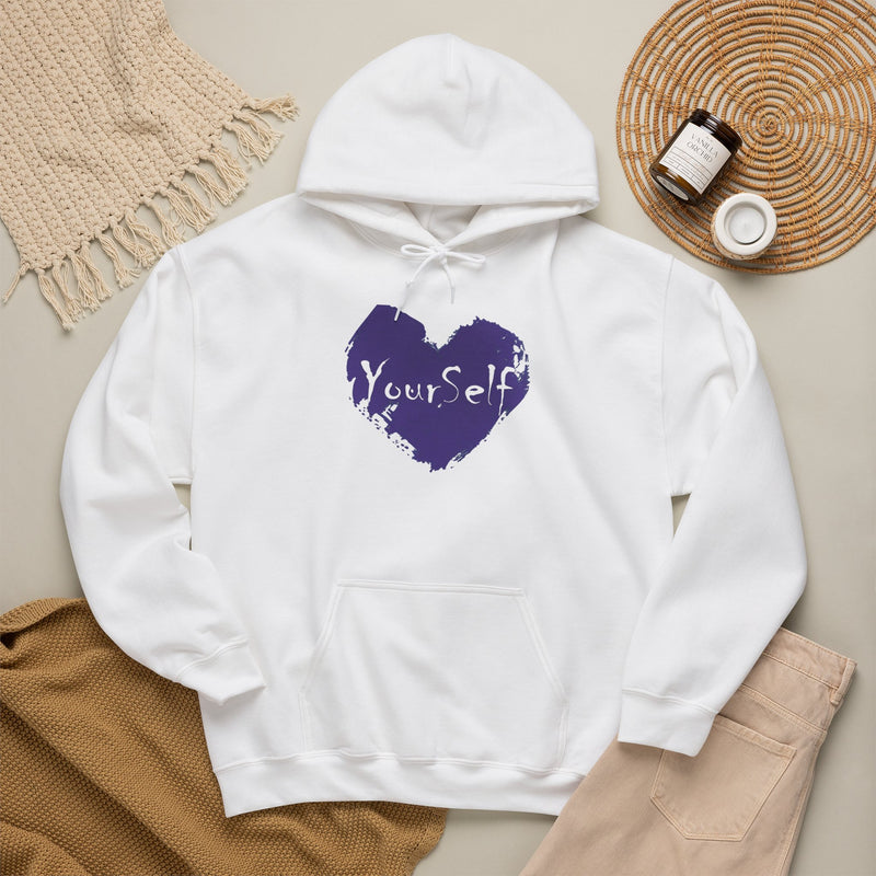 Load image into Gallery viewer, Purple - Love Yourself Hooded Sweatshirt
