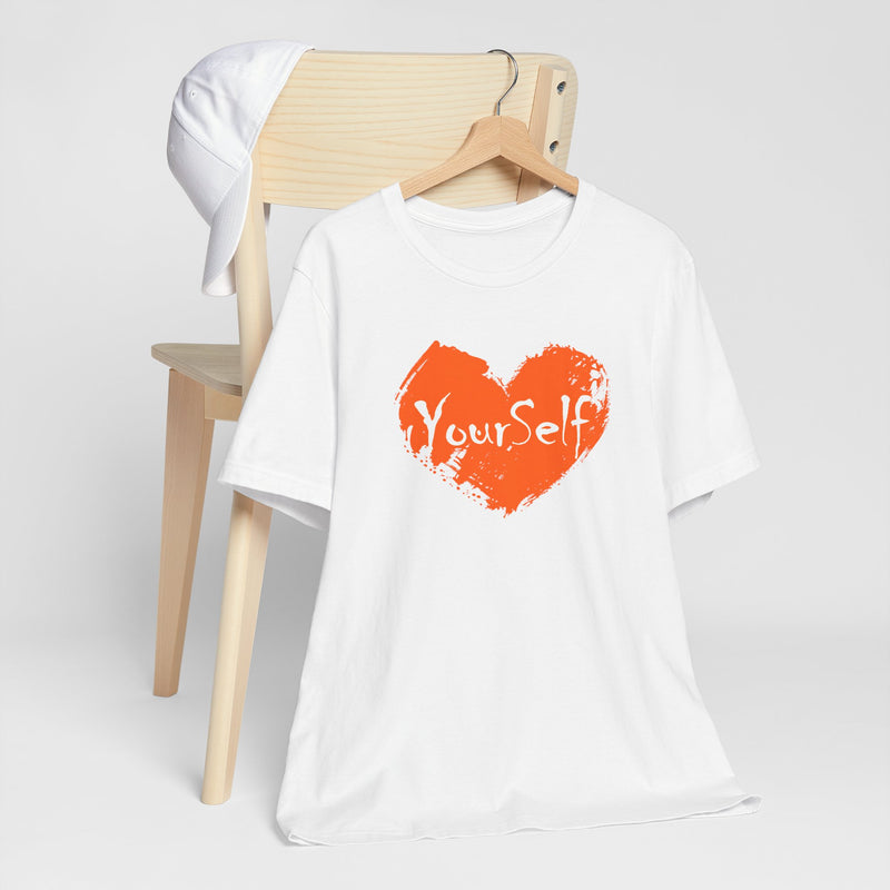 Load image into Gallery viewer, Orange - Love Yourself Short Sleeve Tee
