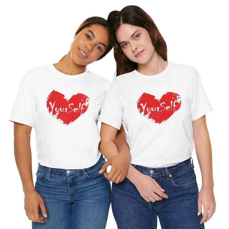 Load image into Gallery viewer, Red - Love Yourself Short Sleeve Tee

