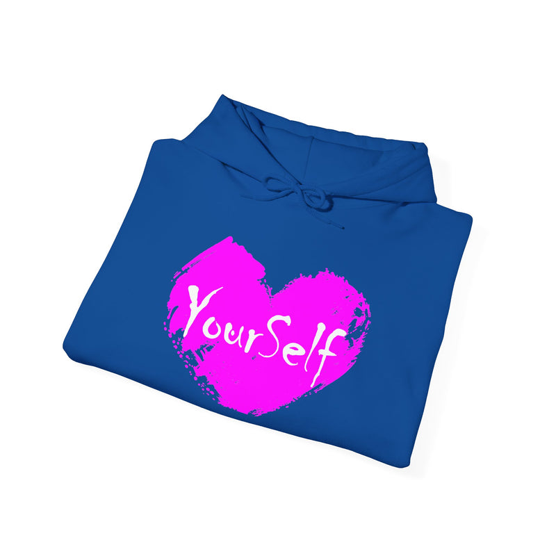 Load image into Gallery viewer, Pink - Love Yourself Hooded Sweatshirt
