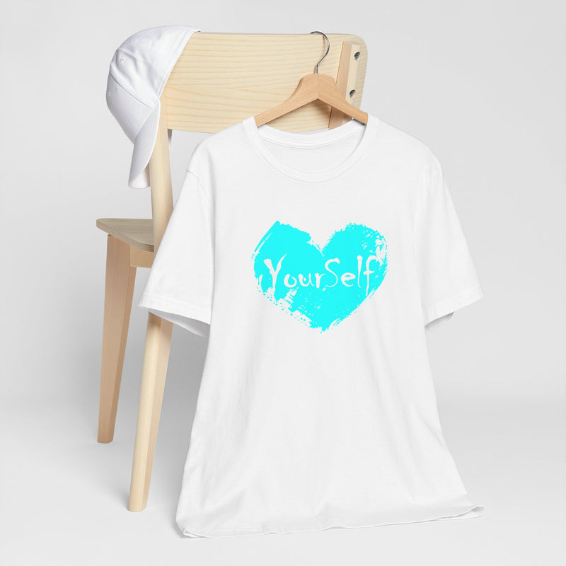 Load image into Gallery viewer, Teal Blue - Love Yourself Short Sleeve Tee
