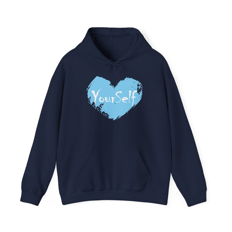 Load image into Gallery viewer, Powder Blue - Love Yourself Hooded Sweatshirt
