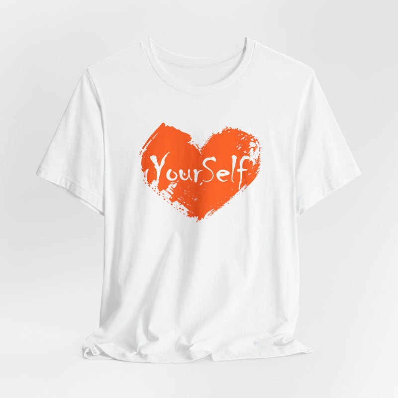 Load image into Gallery viewer, Orange - Love Yourself Short Sleeve Tee
