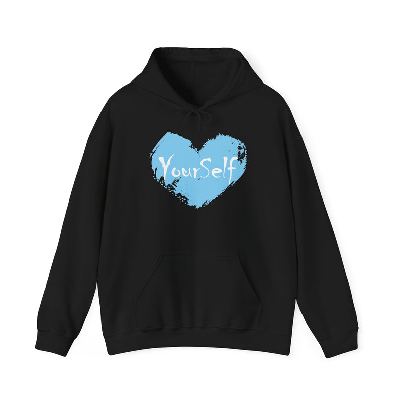 Load image into Gallery viewer, Powder Blue - Love Yourself Hooded Sweatshirt
