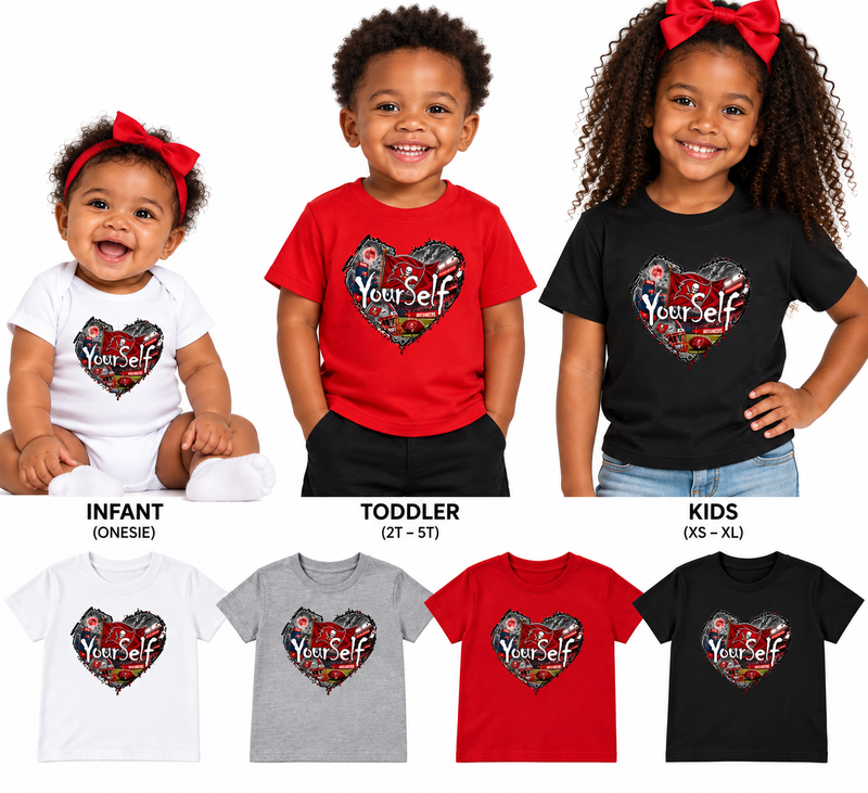 Load image into Gallery viewer, Tampa Bay Bucs Heart Graphic T-Shirt
