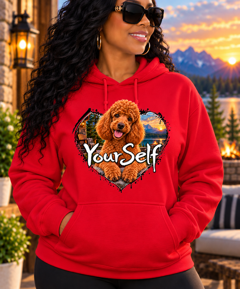 Load image into Gallery viewer, Poodle Love YourSelf Hoodie
