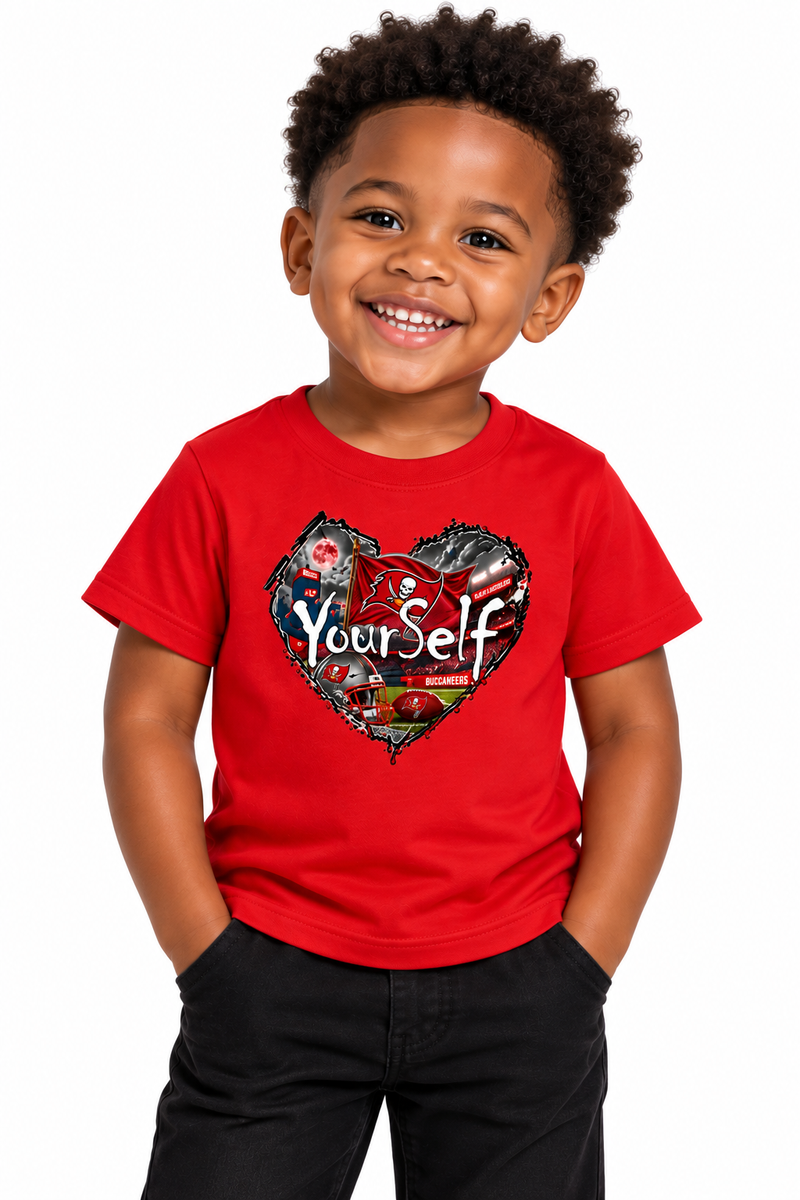 Load image into Gallery viewer, LY Tampa Bay Buccaneers Heart T-Shirt
