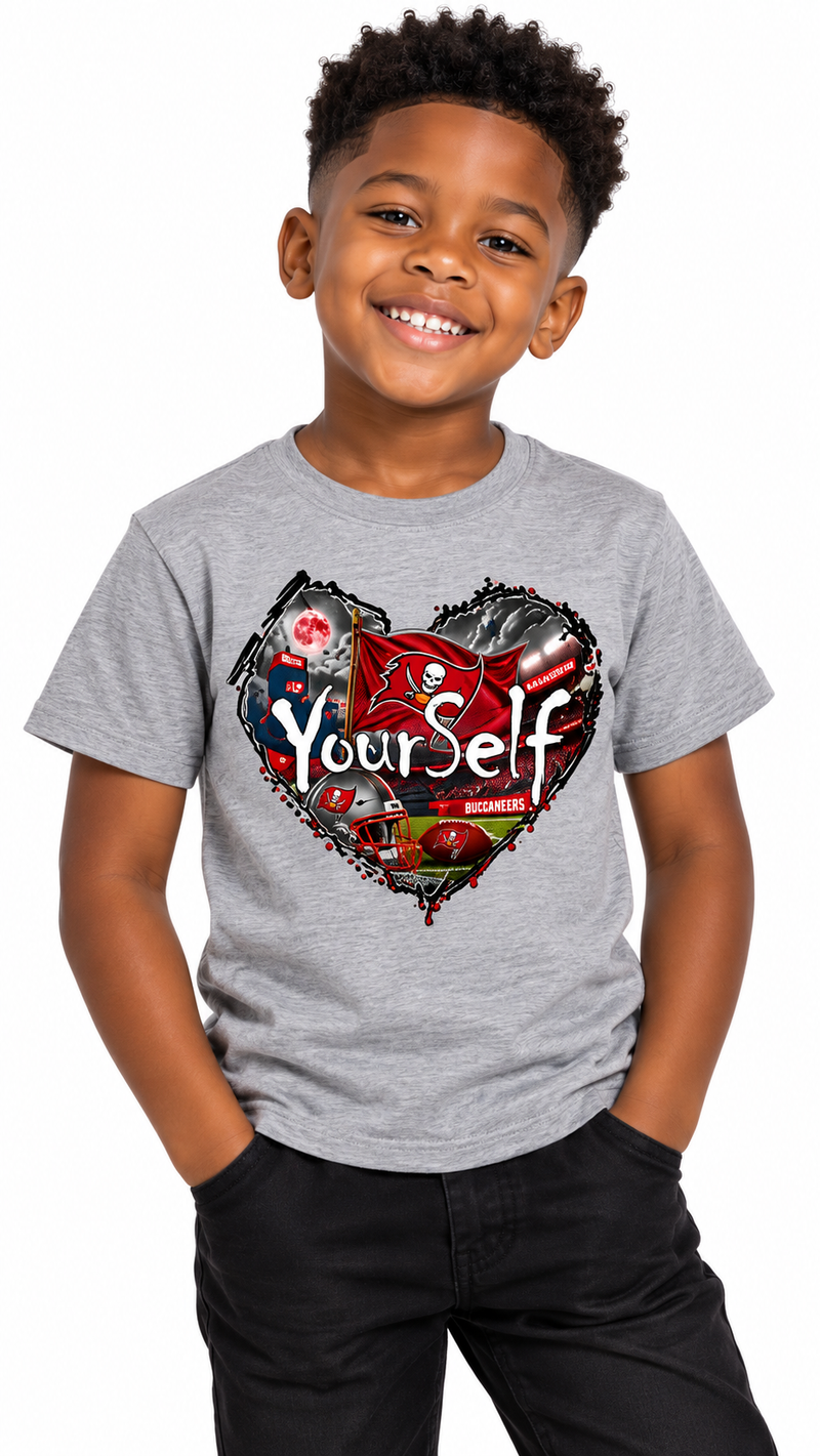 Load image into Gallery viewer, LY Tampa Bay Buccaneers Heart T-Shirt
