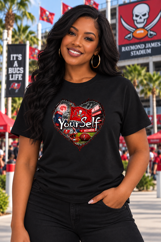 LY Tampa Bay Buccaneers Heart T-Shirt