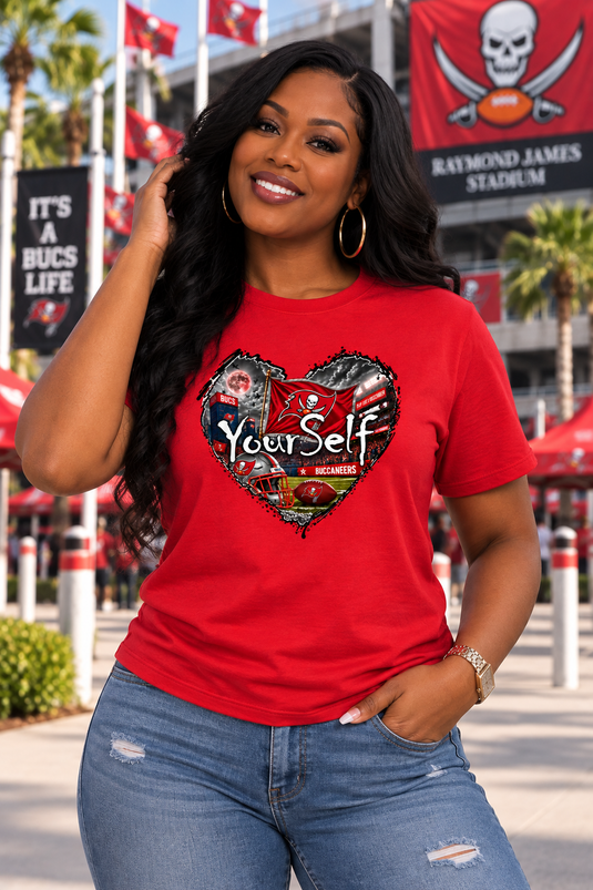 LY Tampa Bay Buccaneers Heart T-Shirt