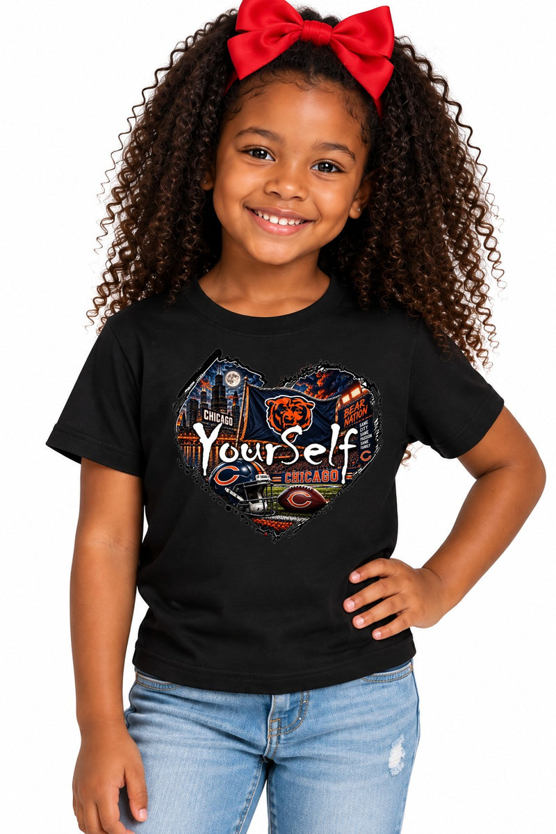 Load image into Gallery viewer, LY Chicago Bears  Heart T-Shirt
